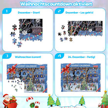 Laden Sie das Bild in den Galerie-Viewer, Weihnachten 24 Tage Countdown Kalender Puzzle