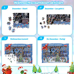 Weihnachten 24 Tage Countdown Kalender Puzzle