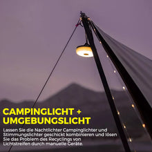 Laden Sie das Bild in den Galerie-Viewer, Multifunktionales tragbares Camping-Atmosphärenlicht im Freien