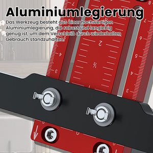 Positionierer für die Installation von Schwingschranktüren