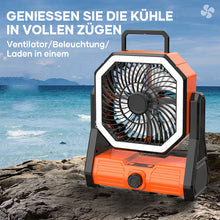 Laden Sie das Bild in den Galerie-Viewer, Wiederaufladbarer, beleuchtbarer USB-Ventilator