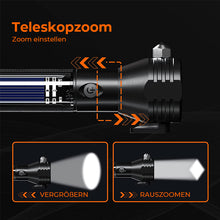 Laden Sie das Bild in den Galerie-Viewer, Taktische Multifunktions-Taschenlampe mit Solarenergie