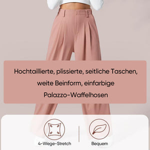 High-Waist Weite Damen-Hose