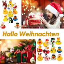 Laden Sie das Bild in den Galerie-Viewer, 24 Stück Countdown-Adventskalender mit Weihnachts-Gummienten