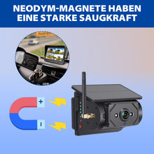 Laden Sie das Bild in den Galerie-Viewer, Drahtlose Rückfahrkamera mit Magnetischer Solar 7&quot; DVR Monitor