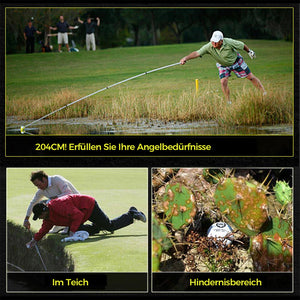 Einzelner Tennistrainer+Tragbarer Golfballpflücker+Tragbare Angelrute feste Kugel