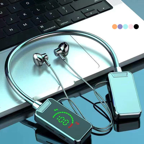 Bluetooth-Headset mit Nackenbügel und Digitalanzeige