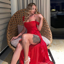 Laden Sie das Bild in den Galerie-Viewer, Trägerkleid mit Schlitz