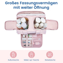 Laden Sie das Bild in den Galerie-Viewer, Große, weit zu öffnende Reise-Make-up-Tasche