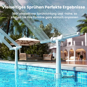 Doppelkopf-Schwimmbad-Standbrunnen