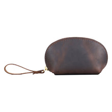 Laden Sie das Bild in den Galerie-Viewer, Kleine Münztasche aus Leder mit Reißverschluss