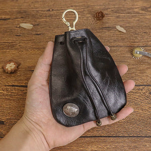 Handgefertigte Retro-Aufbewahrungstasche aus Leder