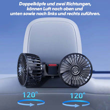 Laden Sie das Bild in den Galerie-Viewer, Mini-USB-Autoventilator mit zwei Köpfen