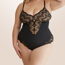Laden Sie das Bild in den Galerie-Viewer, Sexy Spitzenoverall mit tiefem V-Ausschnitt