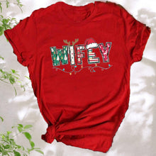 Laden Sie das Bild in den Galerie-Viewer, Weihnachten Brief 3D Digitaldruck Rundhals T-Shirt