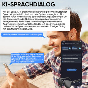 Intelligente Brille und Kopfhörer für simultane Übersetzung