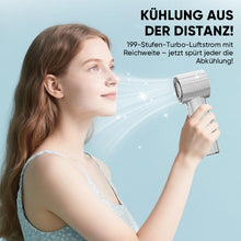 Laden Sie das Bild in den Galerie-Viewer, Sakerplus Premium Handventilator mit Turbo-Luftstrom &amp; Akku