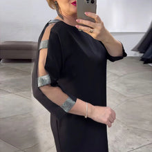 Laden Sie das Bild in den Galerie-Viewer, Lässiges, modisches Kleid mit Netzstoff