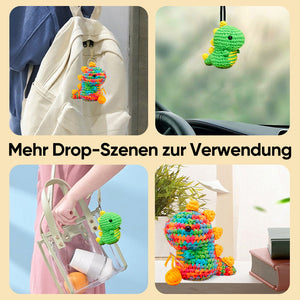 Bunte gehäkelte Dinosaurier