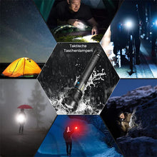 Laden Sie das Bild in den Galerie-Viewer, Wiederaufladbare taktische LED-Laser-Taschenlampe