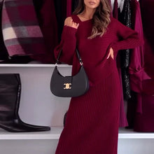 Laden Sie das Bild in den Galerie-Viewer, Lässiger Hosenträgerrock, modisches Pullover-Set