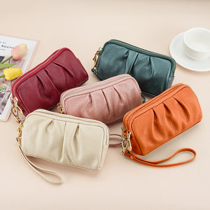 Handy-Tasche mit doppeltem Reißverschluss