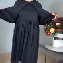 Laden Sie das Bild in den Galerie-Viewer, Unregelmäßig genähtes einfarbiges elegantes Kleid