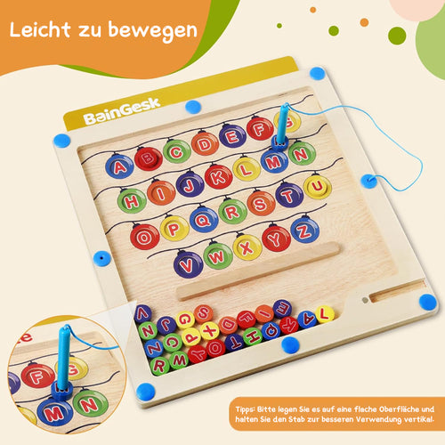 Magnetisches Alphabet-Labyrinthspielzeug für Kinder