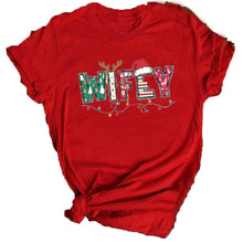 Laden Sie das Bild in den Galerie-Viewer, Weihnachten Brief 3D Digitaldruck Rundhals T-Shirt