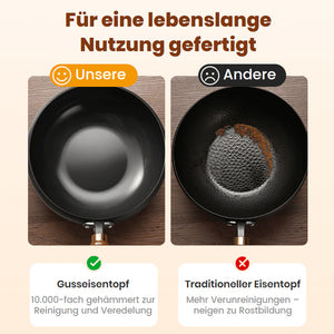 Antihaftbeschichteter Eisenwok