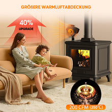 Laden Sie das Bild in den Galerie-Viewer, 4-Flügel-Kaminventilator für Holzofen
