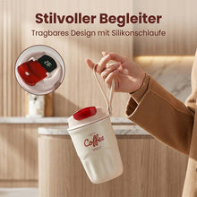 Laden Sie das Bild in den Galerie-Viewer, Edelstahl-Isolier-Reisetasse für Kaffee