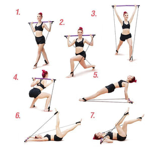 Tragbares Pilates-Stangen-Set