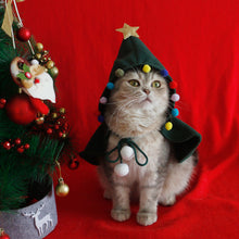 Laden Sie das Bild in den Galerie-Viewer, Katze Hund Weihnachten Cape Poncho