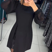 Laden Sie das Bild in den Galerie-Viewer, Elegantes einfarbiges Kleid