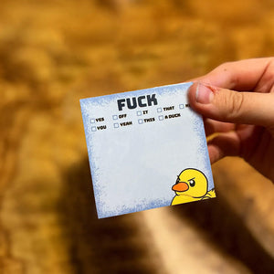 Lustige, freche Haftnotizen mit Ente