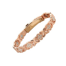 Laden Sie das Bild in den Galerie-Viewer, Elegantes Blumenarmband aus Kupfer