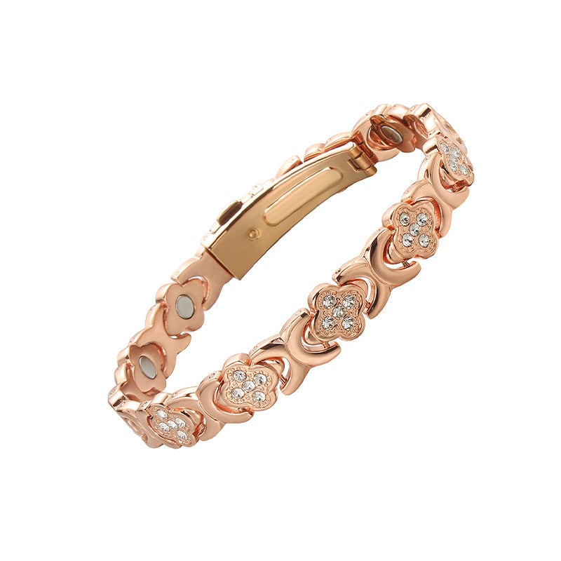 Elegantes Blumenarmband aus Kupfer
