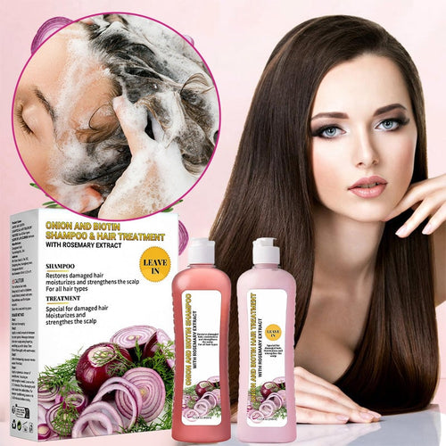 Zwiebel-Biotin-Shampoo- und Haar-Tonic-Set