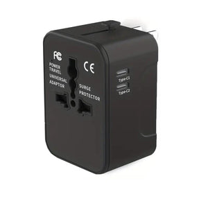 Universeller Reiseadapter mit zwei USB-Anschlüssen