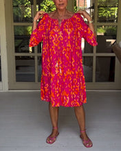 Laden Sie das Bild in den Galerie-Viewer, Bedrucktes Kleid mit losen Ärmeln