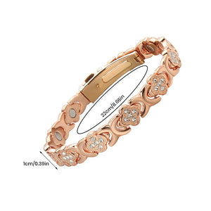 Elegantes Blumenarmband aus Kupfer
