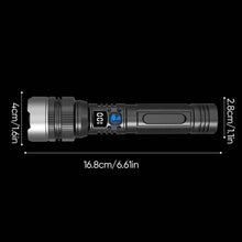 Laden Sie das Bild in den Galerie-Viewer, Wasserdichte wiederaufladbare Digitalanzeige 2-in-1-Taschenlampe