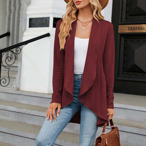 Langärmlige Strickjacke, Mantel
