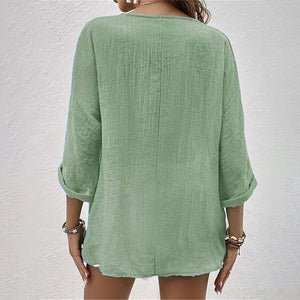 Chiffonhemd mit V-Ausschnitt