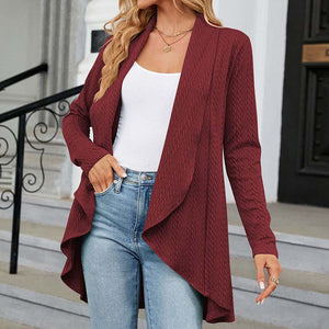 Langärmlige Strickjacke, Mantel