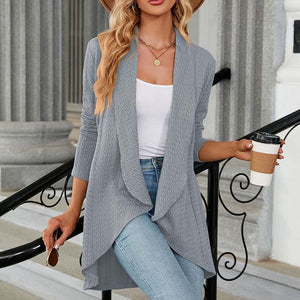 Langärmlige Strickjacke, Mantel