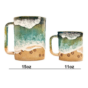 Pfote drucken Ozean Shoreline Becher