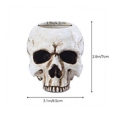 Laden Sie das Bild in den Galerie-Viewer, Simulierter Totenkopf Kerzenständer