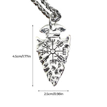 Laden Sie das Bild in den Galerie-Viewer, Odins Speer-Halskette mit Vegvisir-Symbol